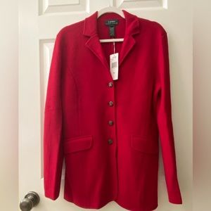 Ralph Lauren Red Sweater Coat